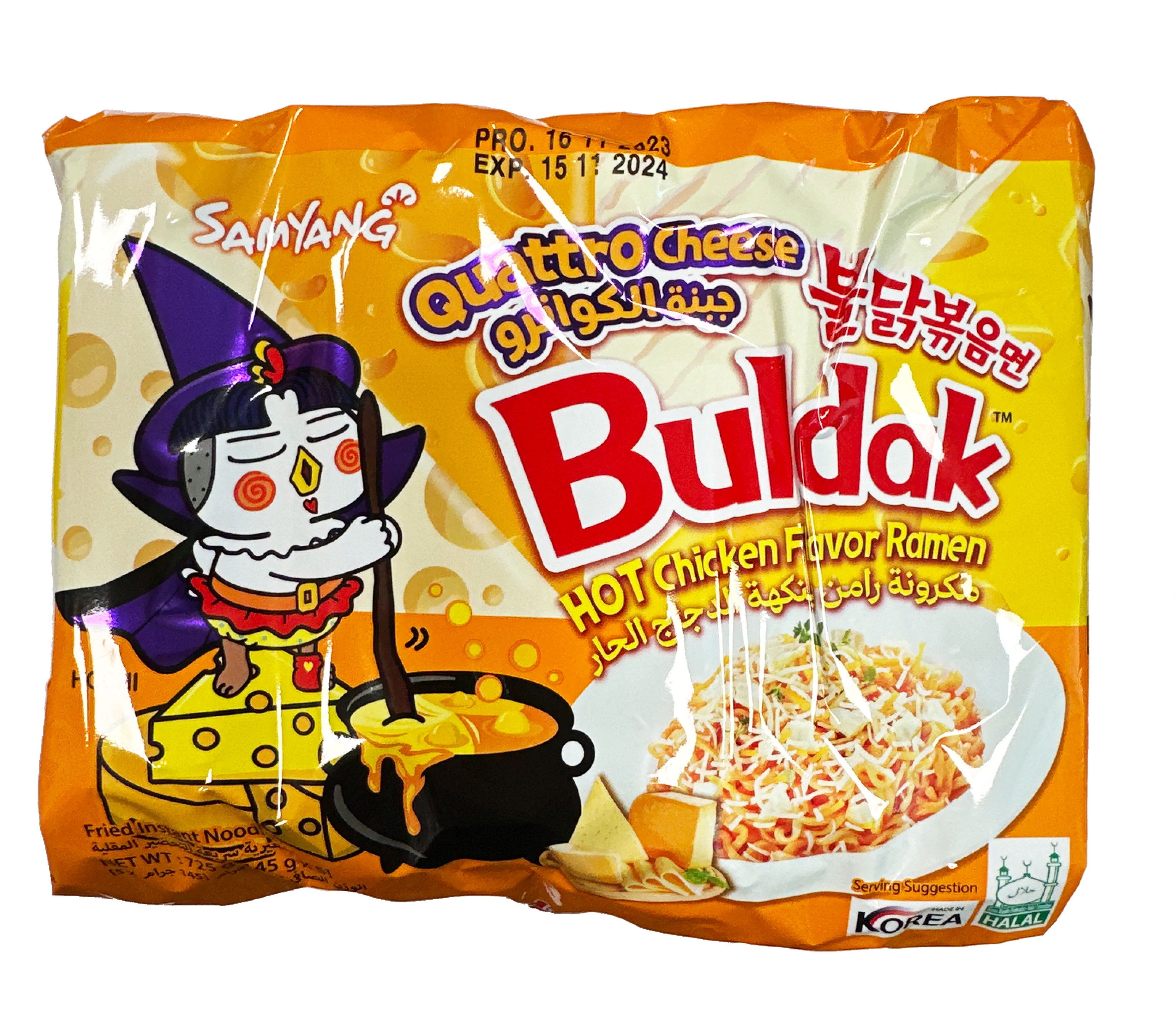 Samyang Buldak 40 x 140g Hot Chicken Flavour Ramen Cheese instant Nudeln