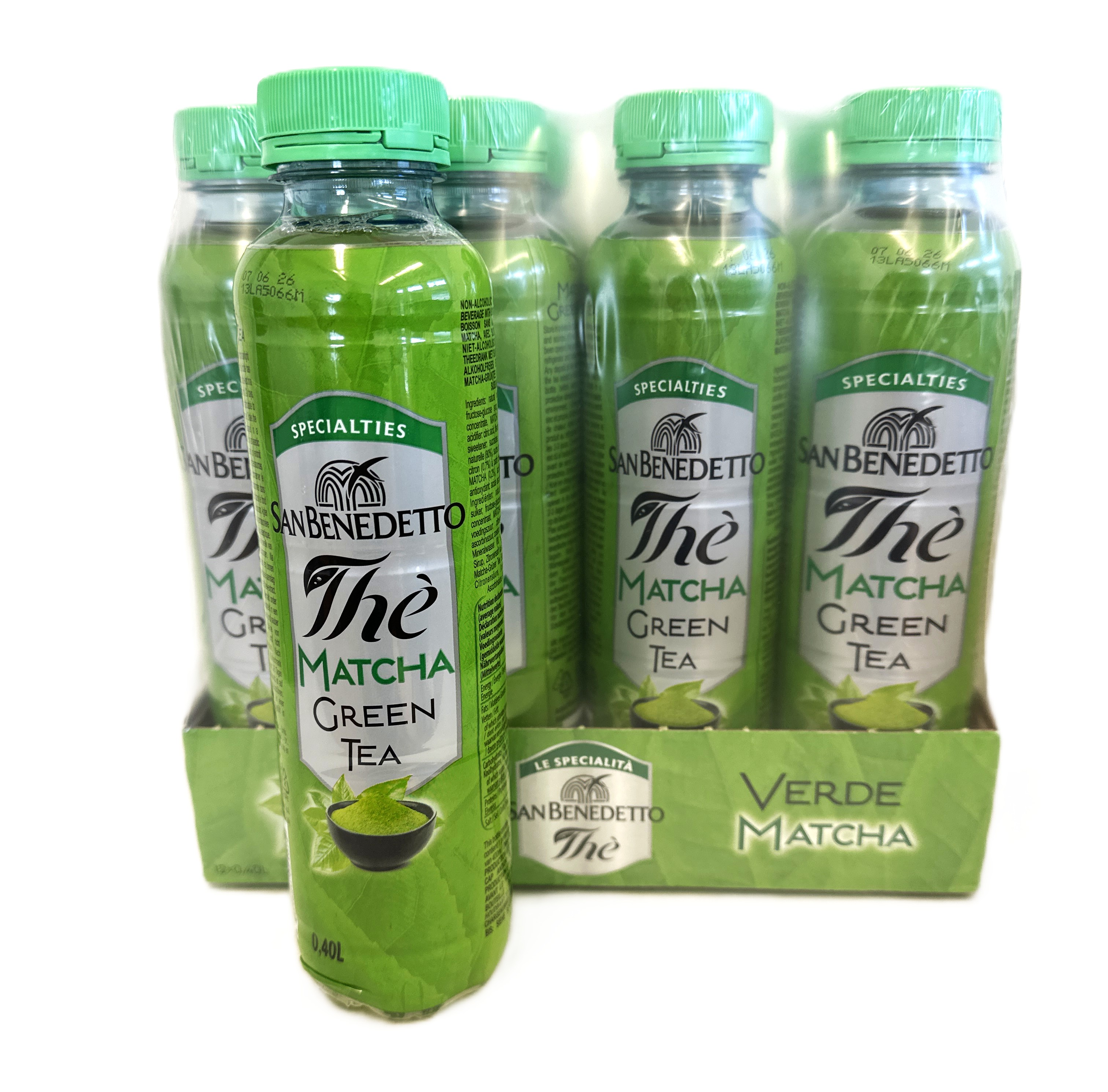 12 San Benedetto The Matcha Green Tea Eistee  0,40 L mit Pfand MHD 07.06.26