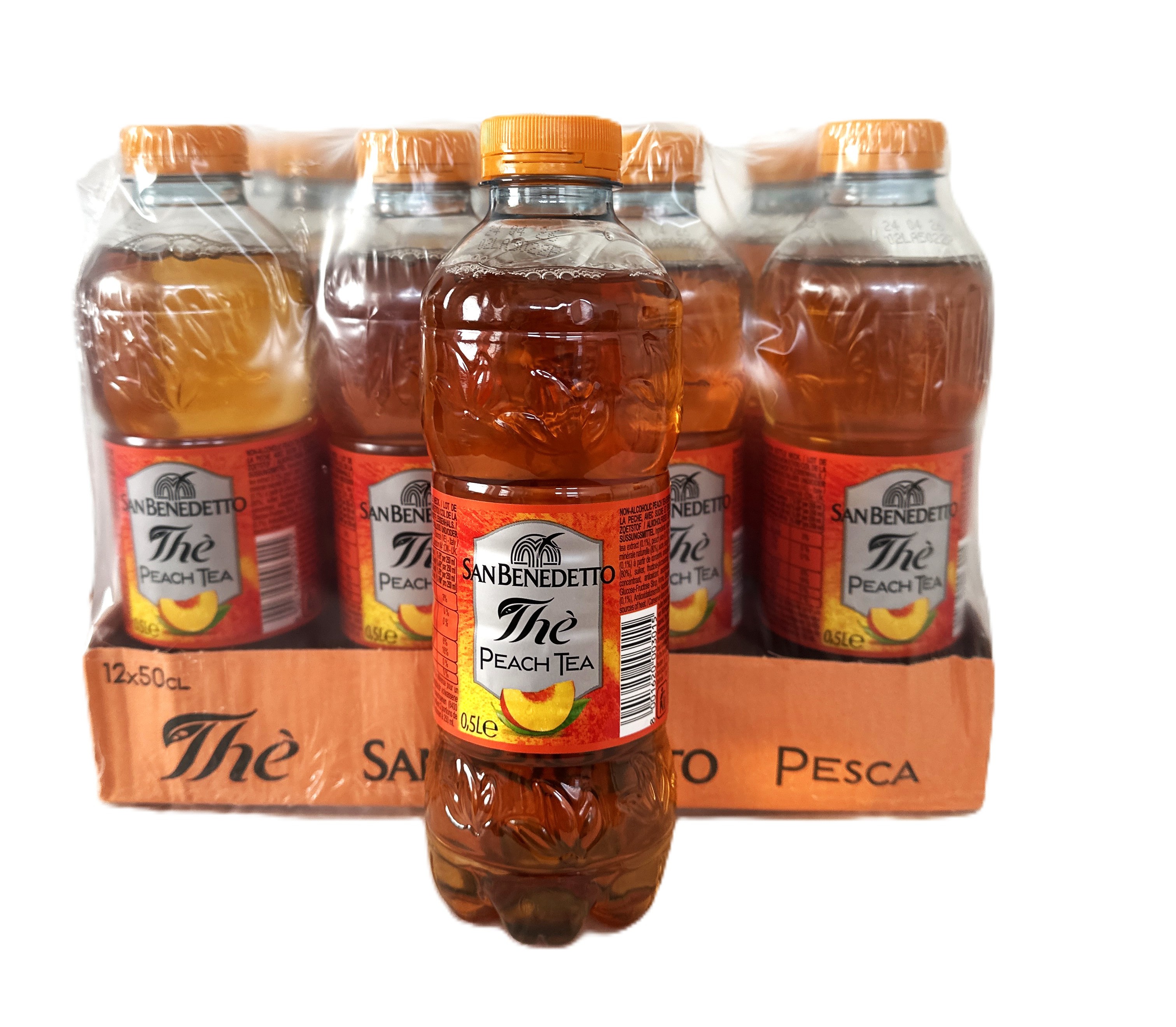 12 San Benedetto The Eistee Peach 0,5 L mit Pfand MHD 24.04.26
