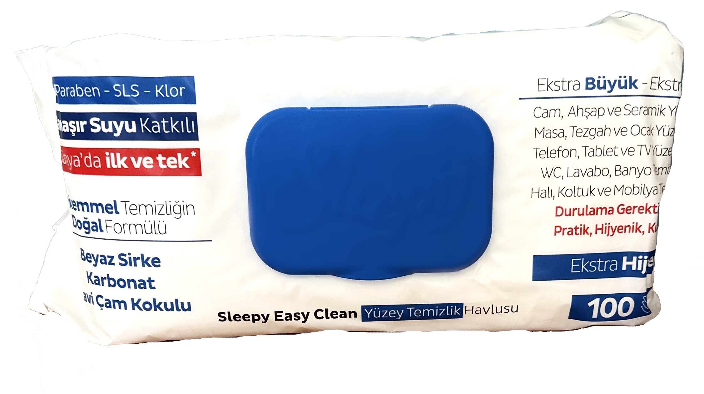 6 Sleepy Easy Clean Feuchtetücher 100 Blatt Bleichzusatz Fichte Blau