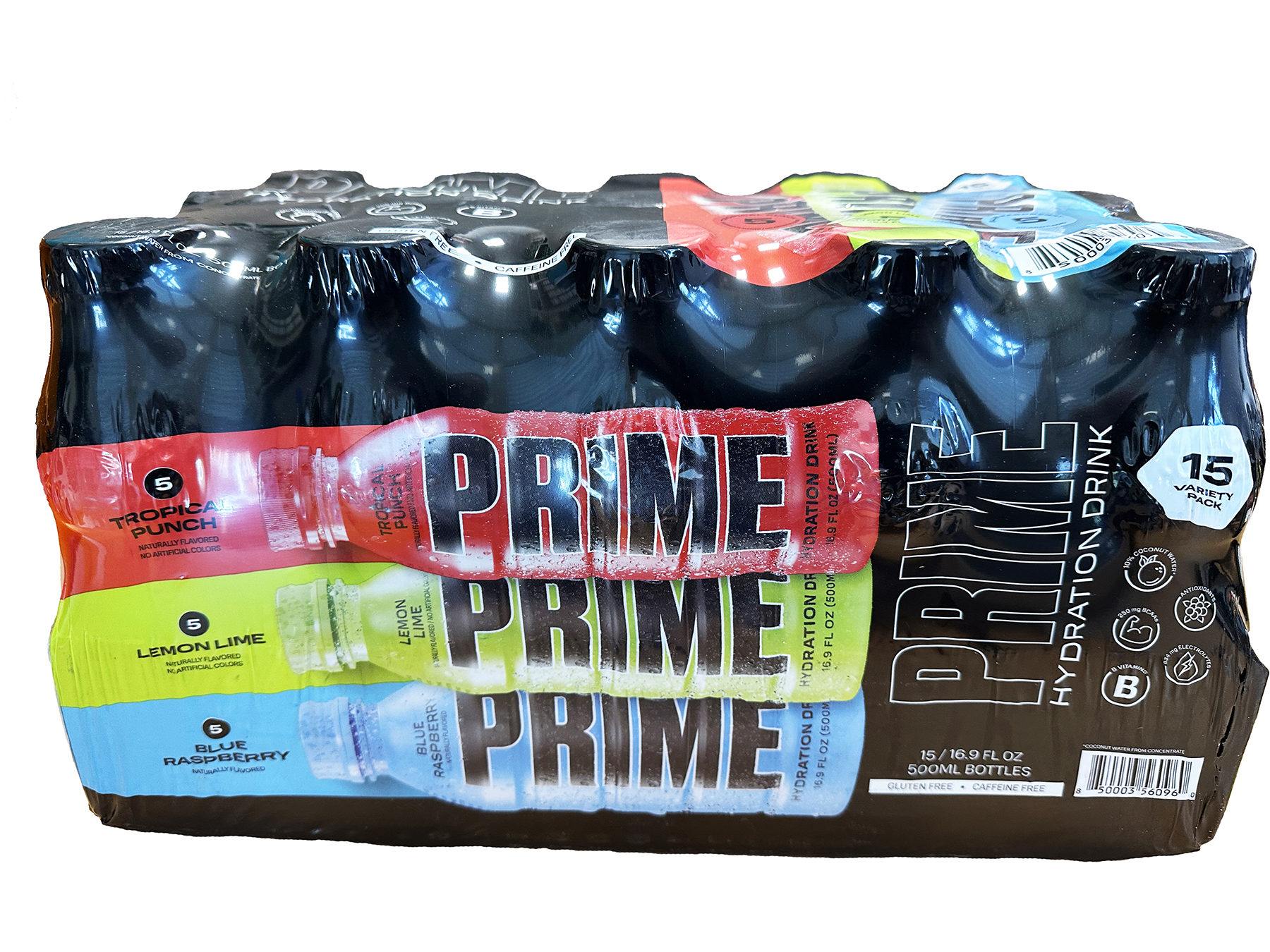 Prime Hydration Drink 15 Pack 5 Tropical Punch 5 Lemon Lime 5 Blue Raspberry